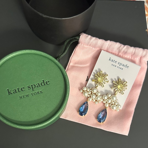 KATE SPADE NWT Rain or Shine Cloud Teardrop Earrings - Picture 2 of 5